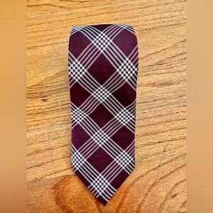 Tommy Hilfiger Maroon Plaid Tie